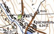 Топографическая карта Краснополя
