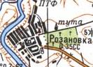 Топографическая карта Розановки