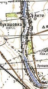 Топографічна карта Лукашівки
