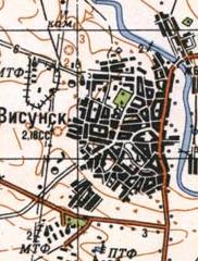 Топографическая карта Висунска