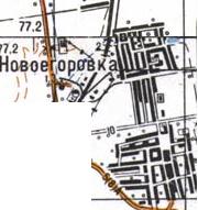 Топографическая карта Новоегоровки