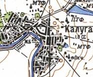 Топографическая карта Калуги