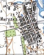 Топографическая карта Ингулки