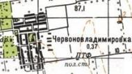Топографическая карта Червоновладимировки