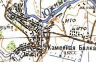 Топографічна карта Кам'яної Балки