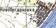Топографическая карта Новобогдановки