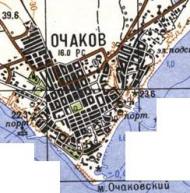 Топографическая карта Очакова