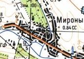 Топографічна карта Миронів