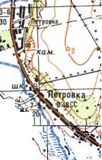 Топографическая карта Петровки