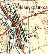 Топографическая карта Новоукраинки