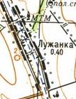 Топографічна карта Лужанка