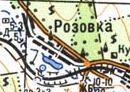 Топографічна карта Розівки