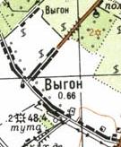 Топографическая карта Выгона