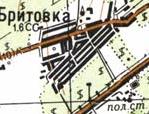 Топографическая карта Бритовки