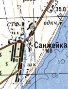 Топографическая карта Санжейки