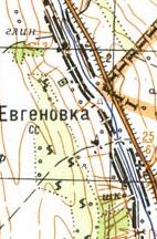 Топографічна карта Євгенівки