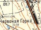 Топографическая карта Червоной Горки