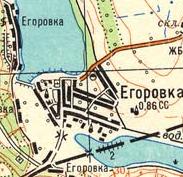 Топографическая карта Егоровки