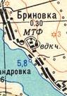 Топографическая карта Бриновки