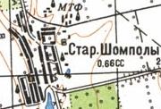 Топографічна карта Старих Шомполів