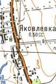 Топографічна карта Яковлівки