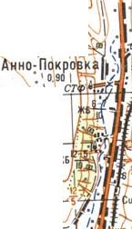 Топографическая карта Анно-Покровки