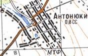 Топографічна карта Антонюок