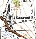 Топографическая карта Казачьего Яра