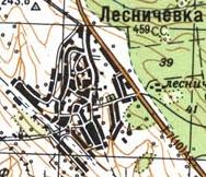 Топографічна карта Лісничівки