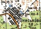 Топографічна карта Ониськового