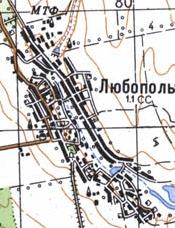 Топографічна карта Любополя