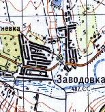 Топографическая карта Заводовки