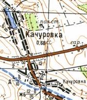 Топографическая карта Качуровки