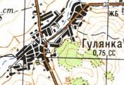 Топографічна карта Гулянка