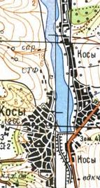Топографічна карта Косів