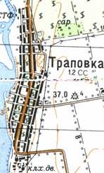 Топографическая карта Траповки