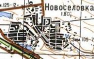 Топографическая карта Новоселовки