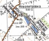 Топографічна карта Новопетрівки