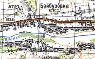 Топографічна карта Байбузівки