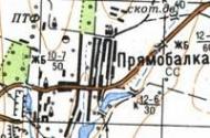 Топографическая карта Прямобалки