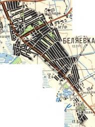 Топографічна карта Біляївки
