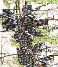 Топографическая карта Котовска