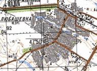 Топографическая карта Любашевки