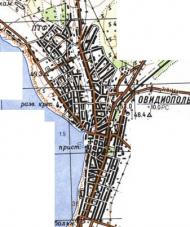 Топографическая карта Овидиополя