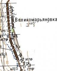 Топографічна карта Великомар'янівки