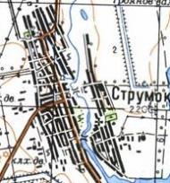 Топографическая карта Струмка