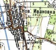 Топографическая карта Новой Ивановки