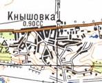 Топографическая карта Кнышовки