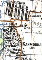 Топографічна карта Климівки