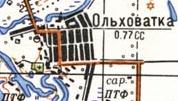 Топографическая карта Ольховатки